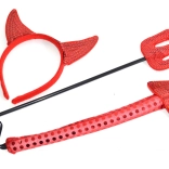 set de carnaval diablotin avec oreilles, queue et trident