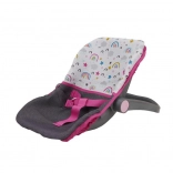 Rainbow doll car seat