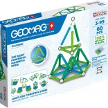 Classic Magnetic Blocks Geomag Recycled, 60 Pieces