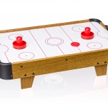 Tabletop air hockey with wooden finish