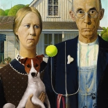 Puzzle 500 pieces American Gothic Dog Edition