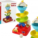 Sensory marble run with chick and eggs
