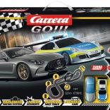 Carrera GO Slot Car Track Chase’n Race 5.3 m with MERCEDES-AMG GT 63 and PORSCHE 911 GT3 cars