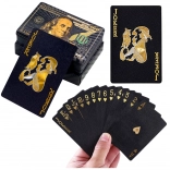 Black plastic playing cards with elegant design 54 cards