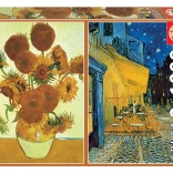 Puzzle Sunflowers and Cafe Terrace at Night 2x1000 Pieces