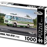 RETRO-AUTA Puzzle: ŠKODA 706 RTO Bus (1968) – 1000 Pieces
