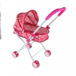 Dyb dukkevogn – stof, let og sammenklappelig