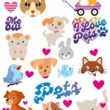 strijkapplicaties dieren – groot vel 20 × 30 cm