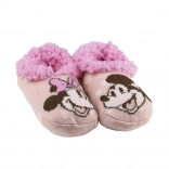 Home knit booties with faux fur DISNEY MINNIE
