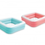 Opblaasbaar vierkant kinderbadje 86 × 86 cm met zachte bodem