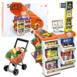 Kids' Shop with Cash Register and Trolley – Supermarket Set, 60 Pieces