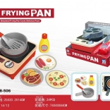 Wooden kids’ play kitchen with accessories