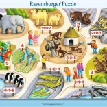 RAVENSBURGER Puzzle First Counting up to 5 at the Zoo 17 pieces