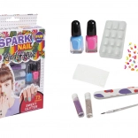 Nail Set with Glitter and Candy Motifs