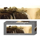 Panoramic Puzzle Elephant at Victoria Falls 1000 Pieces