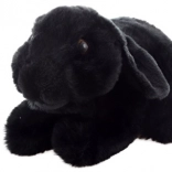 Sort plysbamse-kanin ECO-FRIENDLY