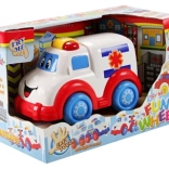 Battery-Powered Ambulance with Light and Sound 15 cm