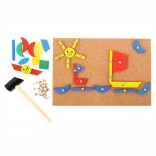 bigjigs toys creatieve hamer-set met kurkbord