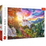 Puzzel 500 stukjes – uitzicht op kasteel Neuschwanstein, Duitsland TREFL