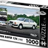 Puzzle RETRO-CARS Škoda Rapid 136 (1988) – 1000 pieces