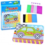 Mosaïque en mousse créative voiture – set autocollant pour enfants