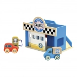 Vilac small wooden Vilacity garage with cars