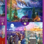 Puzzle 2x500 – Trip Across America TREFL