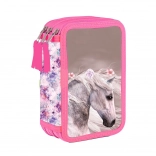 Three-tier school pencil case without contents – Horse Romantic
