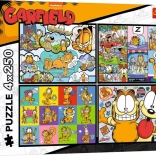 Puzzle Garfield Hates Mondays 4×250 pieces