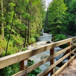 Norimpex malowanie diamentowe drewniany most w lesie 30x40cm