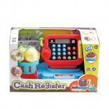 Children's cash register with accessories for playing shop