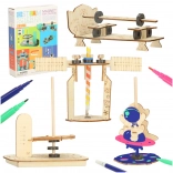 Kit éducatif pour expériences scientifiques DIY 4-en-1 – magnétisme, mécanique et gravité