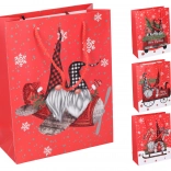 Karácsonyi ajándéktáska, nagy, 30 × 42 × 12 cm