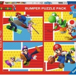 Puzzle 4×100 pieces Super Mario