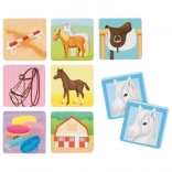 Wooden Memory Game Equestrian Stable