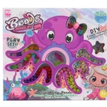 Plastic kralen in een doosje met octopusmotief