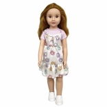 Gående dukke prinsesse 70 cm med smykker