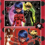 Puzzle Miraculous Ladybug and Cat Noir 2x48 pieces EDUCA