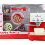 Gyermek kávéfőző süteményekkel, elemes