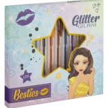 Sæt med gelpenne i forskellige farver