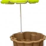 Flower Sandbox ECO brown with sunshade