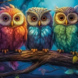 Puzzle Three Little Owls 260 pieces CASTORLAND
