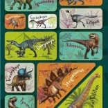 Błyszczące naklejki dinozaury