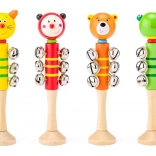 Sonaglio in legno con campanellini – animaletti