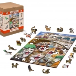 Wooden Puzzle Kittens in Venice 300 Pieces