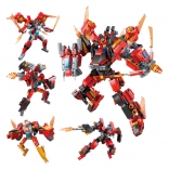 Qman Roaring Flame God General 4-in-1 robot building set, 1201 pieces