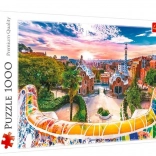 1000-piece puzzle – sunset over BARCELONA