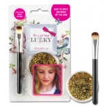 Glitter lichaamsgel Lukky met gouden kwast