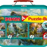 Children's Puzzle Dinosaurs 4in1 in a Metal Suitcase