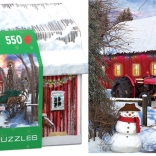 Puzzle in a tin box Christmas on the Farm 550 pieces EUROGRAPHICS